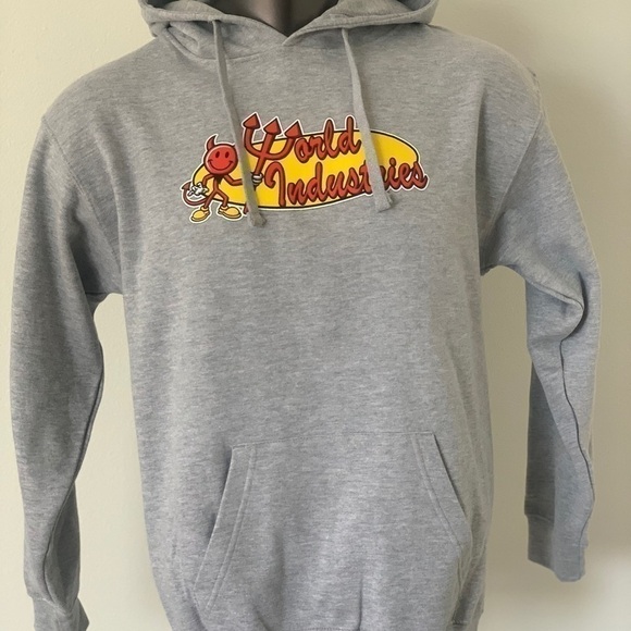 AUTHENTIC NEW WORLD INDUSTRIES SKATEBOARD‎ HOODIE - Picture 1 of 5